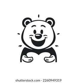 Black and white Uncomplicated logo with a charming cheerful fox.