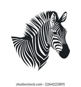 Black and white uncomplicated logo with nice zebra