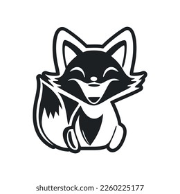 Black and white Uncomplicated logo with a sweet cheerful pony.