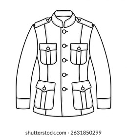 A black and white uniform illustration vector style coloring page 