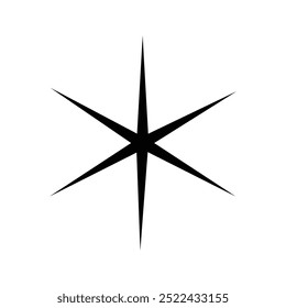Icono único blanco y negro de Starlight