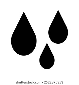 black and white unique water drop icon