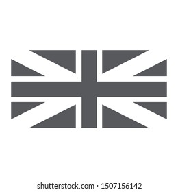 Black And White United Kingdom Flag Vector Isolated On White Background