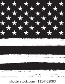 Stars Stripes Monochrome Photocopy American Flag Stock Illustration ...