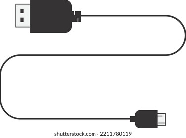Schwarz-Weiß-USB-Kabel
