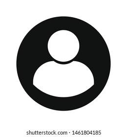 Black and white user icon vector illustration 