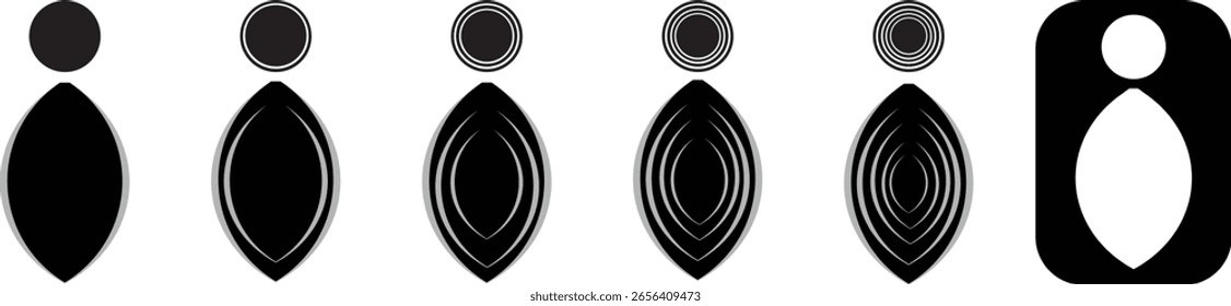 icono de perfil de usuario en blanco y negro. símbolos de icono de avatar de perfil de usuario de contorno para diseño de interfaz de usuario y UX. Conjunto de iconos de amigos en estilo minimalista negro y azul. Agregar variaciones de color negro y azul al icono de usuario