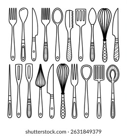 a black and white Utensil illustration vector style coloring page