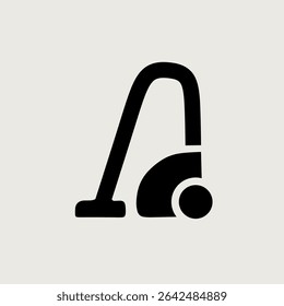 black and white Vacuum Cleaner Icon
