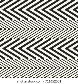 Black And White Variegated Chevron Pattern