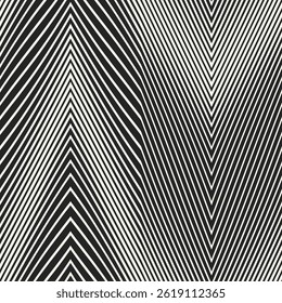 Black And White Variegated Striped Zigzag Pattern