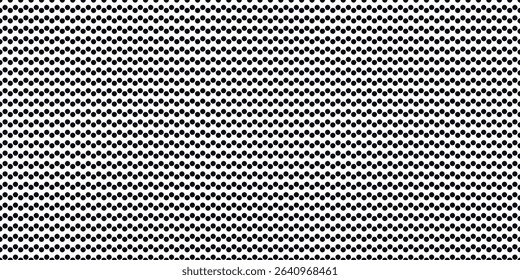 black and white vector abstract halftone background, texture for notebook, banner or poster, white sheet paper with black symmetrical polka dots, simple retro mesh pattern	