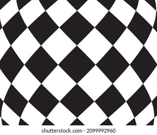 Black and white vector abstract pattern. Art design geometric shape background. Graphic visual disort style