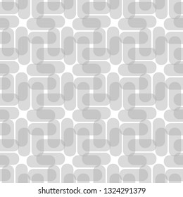 Black and white vector for active sportswear seamless tile pattern. Paving stone background