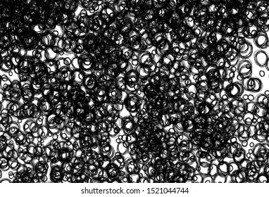 Black and white vector backdrop with dots. Glitter abstract illustration with blurred drops of rain. Design for poster, banner of websites.