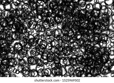 Black and white vector backdrop with dots. Illustration with set of shining colorful abstract circles. Pattern for textures of wallpapers.
