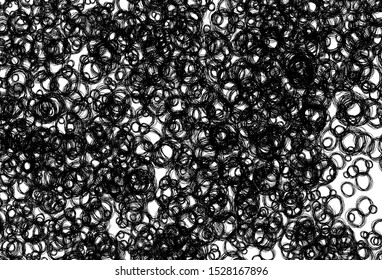 Black and white vector backdrop with dots. Illustration with set of shining colorful abstract circles. Pattern for textures of wallpapers.