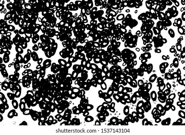 Black and white vector backdrop with dots. Abstract illustration with colored bubbles in nature style. Pattern for beautiful websites.