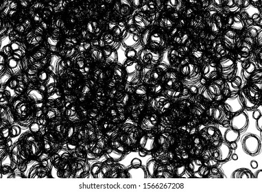 Black and white vector backdrop with dots. Illustration with set of shining colorful abstract circles. Pattern for ads, leaflets.