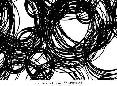 Black and white vector backdrop with dots. Blurred decorative design in abstract style with bubbles. Pattern for textures of wallpapers.