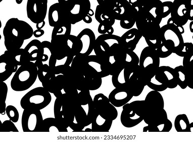 Black and white vector backdrop with dots. Blurred decorative design in abstract style with bubbles. Template for your brand book.