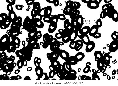 Black and white vector backdrop with dots. Illustration with set of shining colorful abstract circles. Completely new template for your brand book.