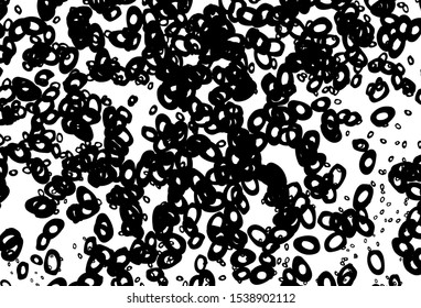 Black and white vector background with bubbles. Beautiful colored illustration with blurred circles in nature style. Design for posters, banners.