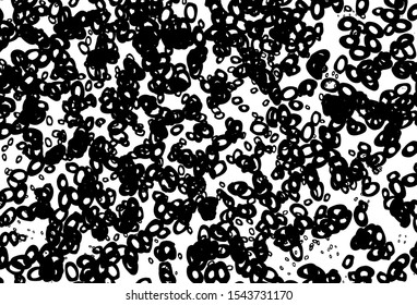 Black and white vector background with bubbles. Glitter abstract illustration with blurred drops of rain. Design for business adverts.