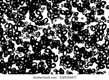 Black and white vector background with bubbles. Abstract illustration with colored bubbles in nature style. Pattern for ads, leaflets.