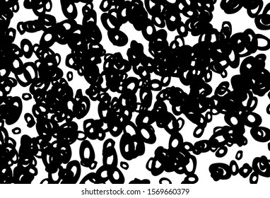 Black and white vector background with bubbles. Modern abstract illustration with colorful water drops. Pattern for ads, leaflets.