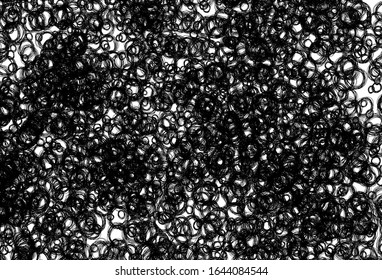 Black and white vector background with bubbles. Beautiful colored illustration with blurred circles in nature style. Pattern for textures of wallpapers.