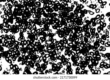 Fondo vectorial blanco y negro con burbujas. Diseño decorativo borroso en estilo abstracto con burbujas. Patrón de anuncios, folletos.