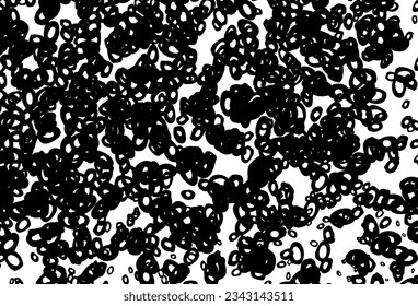 Black and white vector background with bubbles. Beautiful colored illustration with blurred circles in nature style. Completely new template for your brand book.