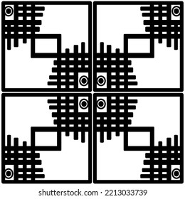 Fondo vectorial negro y blanco creado para papel de pared, alfombra, tela, cubierta, textiles, prendas de vestir, decoración