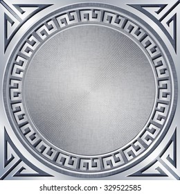 Black and White Vector Background with elements Greek ethnic patterns.