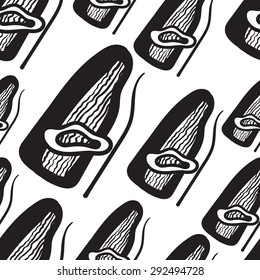 Black and white vector background. Ethnic pattern