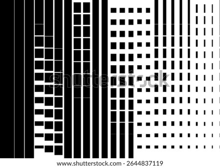 Black and white vector background. Modern pattern of lines. Neoconstructivism. For covers, interior, packaging, textiles, posters. parallel stripes. Abstract skyscrapers, windows. architecture