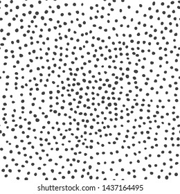 black white vector background with random dots, seamless pattern