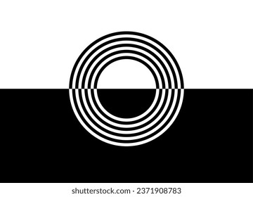 Black and white vector background in retro style with a circle of lines in the center for packaging design, interior design, clothing, web design, cover, vehicle, sports.
Modern pattern. Vector backg