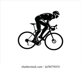 black and white vector biker logo