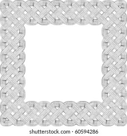 Black and White Vector Celtic Knot Frame