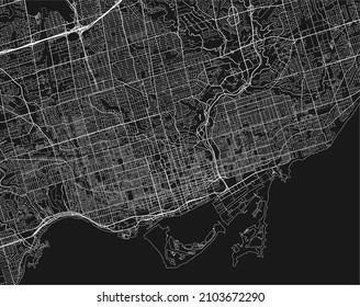 Black White Vector City Map Toronto Stock Vector (Royalty Free ...