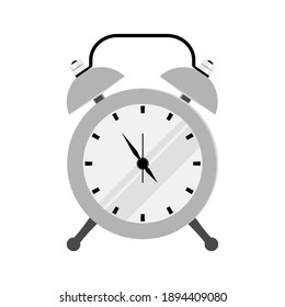 Black and white vector of a classic alarm clock