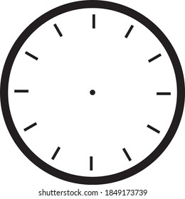 black and white vector clock without digit