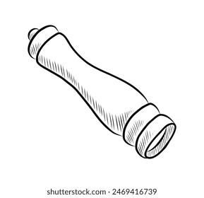 BLACK AND WHITE VECTOR CONTOUR DRAWING OF A SPICE MILL