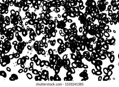 Black and white vector cover with spots. Beautiful colored illustration with blurred circles in nature style. Completely new template for your brand book.