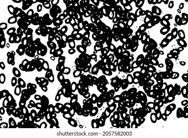 Cubierta vectorial en blanco y negro con manchas. Ilustración abstracta moderna con gotas de agua coloridas. Patrón de anuncios, folletos.