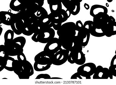Cubierta vectorial en blanco y negro con manchas. Hermosa ilustración de color con círculos borrosos en estilo natural. Plantilla para su libro de marca.