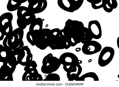Black and white vector cover with spots. Glitter abstract illustration with blurred drops of rain. Template for your brand book.