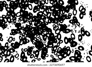 Cubierta vectorial en blanco y negro con manchas. Hermosa ilustración de color con círculos borrosos en estilo natural. Plantilla para su libro de marca.